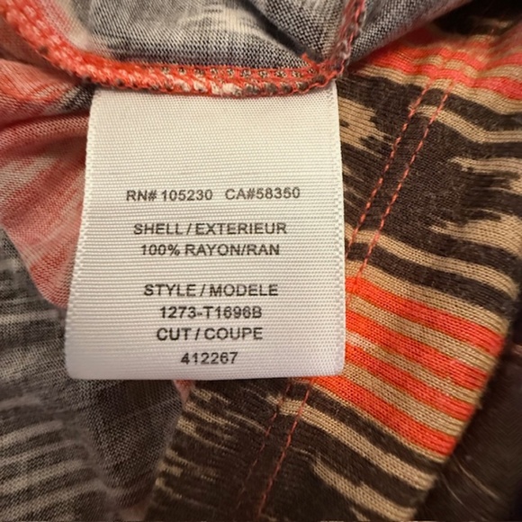 Joie Animal Print Women's Tank Top Halter Style Sz Large EUC Orange Green Brown - Picture 10 of 12